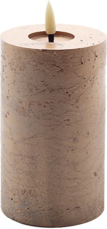 Mansion Atmosphere led kaars metallic champagne 12 5x7 5cm