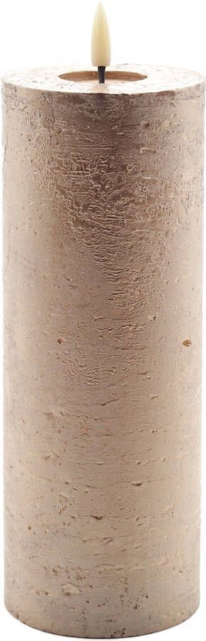 Mansion Atmosphere led kaars metallic champagne 20x7 5cm