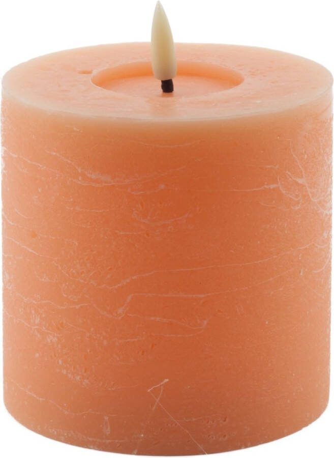 Mansion Atmosphere led kaars rustic Coral 10x10cm