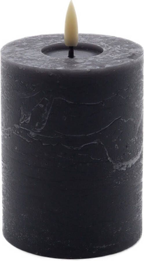 Mansion Atmosphere led kaars rustic grijs 10x7 5cm