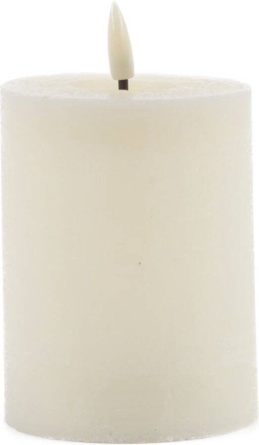 Mansion Atmosphere led kaars rustic Ivoor 10x7 5cm