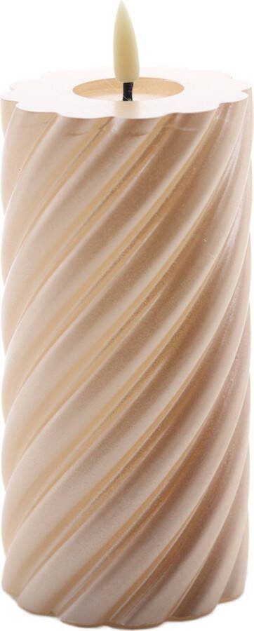 Mansion Atmosphere swirl led kaars champagne 15x7 5cm