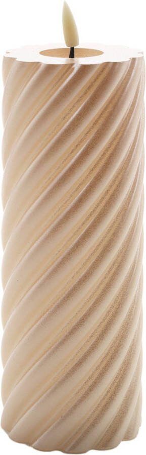 Mansion Atmosphere swirl led kaars champagne 20x7 5cm