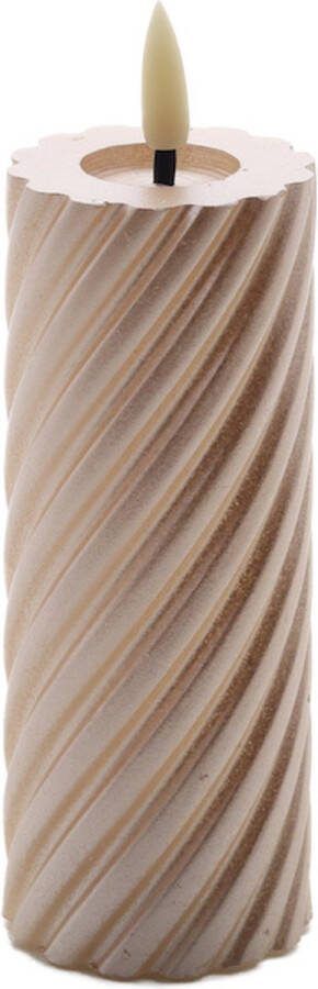 Mansion Atmosphere swirl led kaars champagne 5x12 5cm