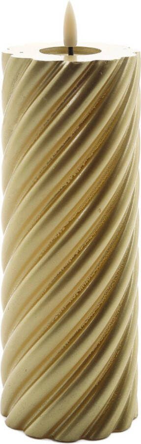 Mansion Atmosphere swirl led kaars goud 20x7 5cm