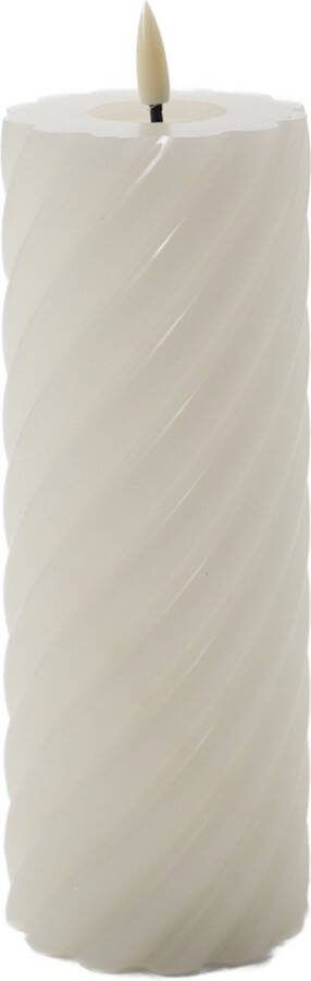 Mansion Atmosphere swirl led kaars ivoor 20x7 5cm