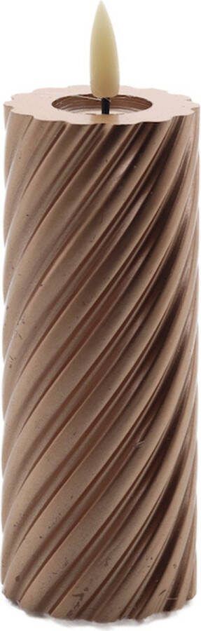 Mansion Atmosphere swirl led kaars metallic champagne 5x12 5cm