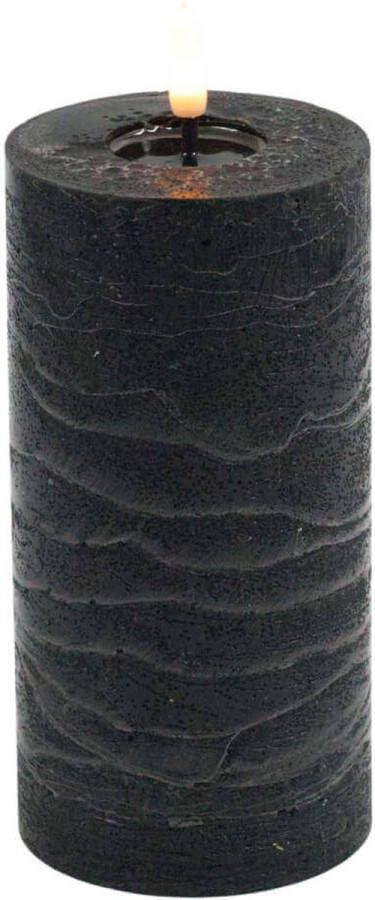Mansion Atmosphere Zwarte led kaars rustic 15x7 5cm