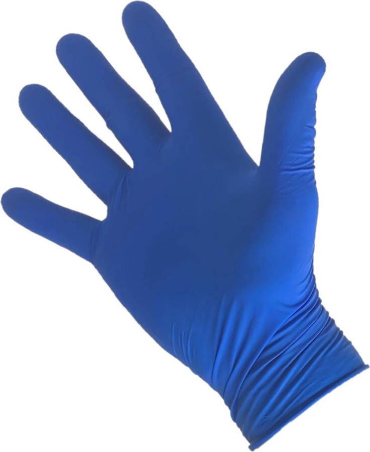 Mantex Latex wegwerphandschoenen Blauw Premium kwaliteit -Maat L