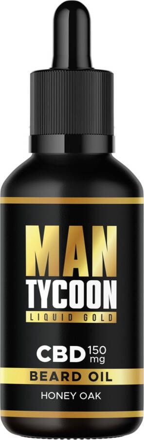 ManTycoon Unieke CBD baardolie 30ML met heerlijke exclusieve Honing-Eik geur. Met CBD Argan- en Jojoba Olie. Stimuleert de baardgroei. THC en PMO vrij. Met gratis luxe Safety Razor!