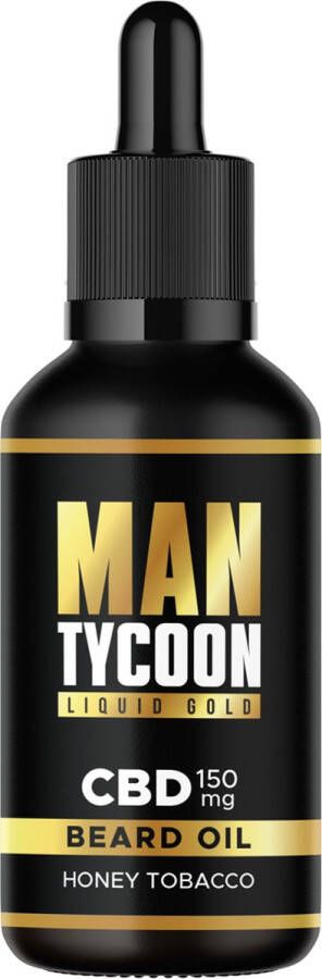 ManTycoon Unieke CBD baardolie 30ML met heerlijke exclusieve Honing-Tabak geur. Met CBD Argan- en Jojoba Olie. Stimuleert de baardgroei. THC en PMO vrij. Met gratis luxe Safety Razor!