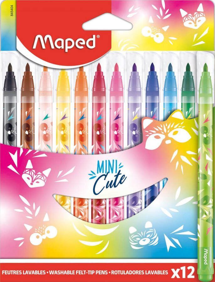 Maped Mini Cute Viltstift set á 12 kleuren 12 doos