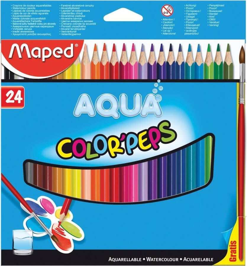 Maped Office 5x Maped Aquarelpotlood Color'Peps Aqua 24 potloden