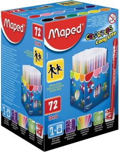Maped Viltstift Color&apos;peps 72 Stiften In Een Kartonnen Doos (Classpack)