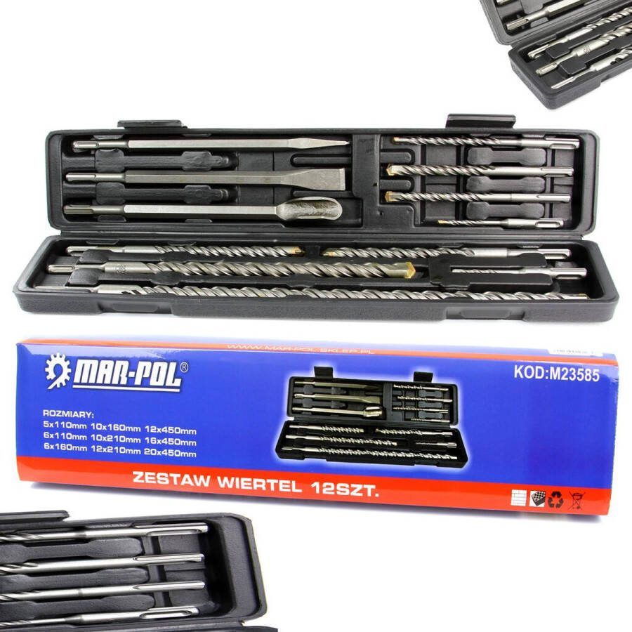 Mar-pol SDS+ Betonboor set 12 delig