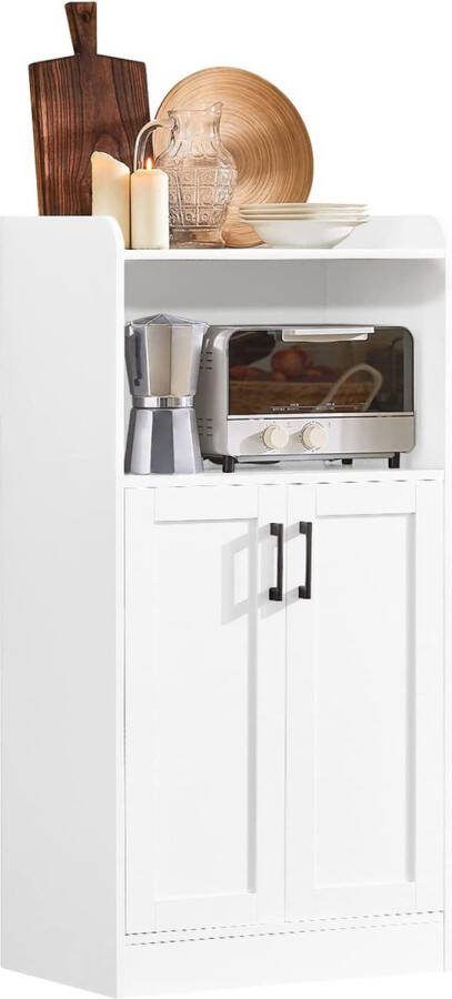 MARA Buffetkast Keukenkast Dressoir Magnetronkast 2 Deuren Wit 60 x 39 x 120 cm