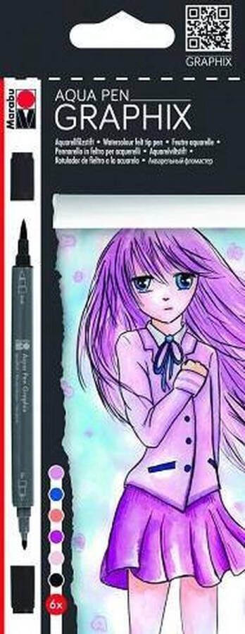 Marabu Aqua pen ma ke manga 6p.