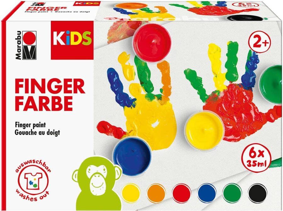 Marabu Kids Vingerverf 6 kleuren x 35 ml
