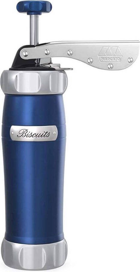 Marcato Atlas Deluxe koekjesmaker Koekjespers Met 20 sjablonen aluminium Blauw