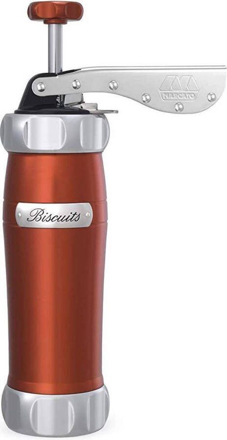 Marcato Atlas Deluxe koekjesmaker Koekjespers Met 20 sjablonen aluminium Rood