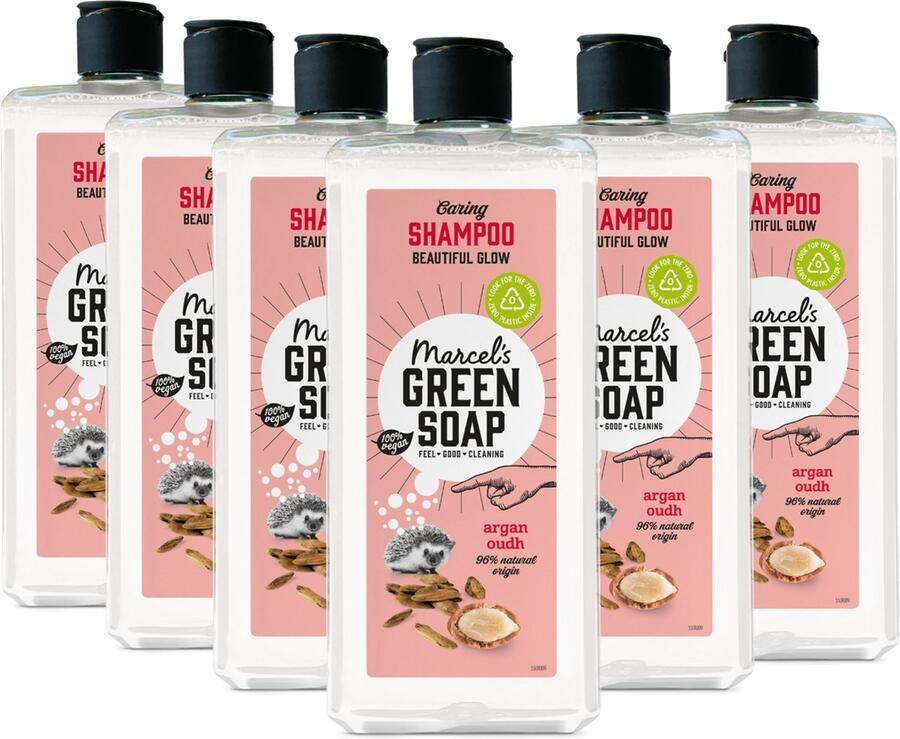 Marcel's Green Soap caring shampoo Argan & Oudh 6 x 300ml