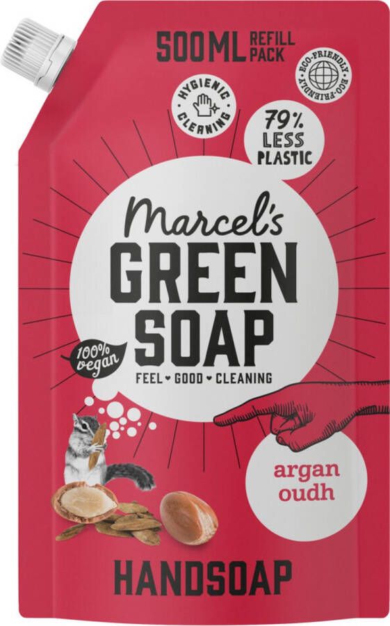 Marcel&apos;s Green Soap Marcels Green Soap Handzeep Argan en Oudh Navulling 500ML