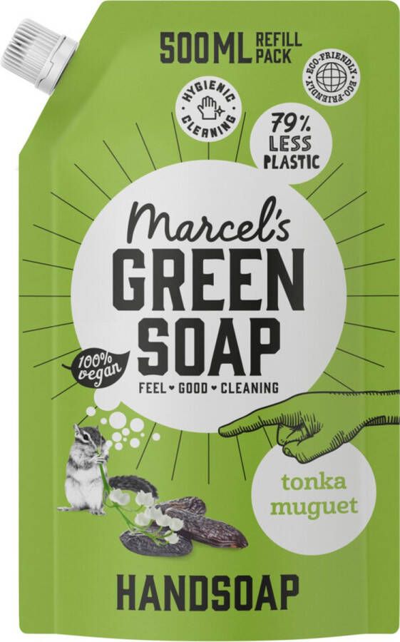 Marcel&apos;s Green Soap Marcels Green Soap Handzeep Tonka & Muguet Navulling 500ML