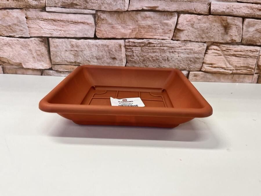 Marchioro Schotel vierkant pvc 16 cm plantenonderzetter vierkant voederschaaltje pvc 16 cm