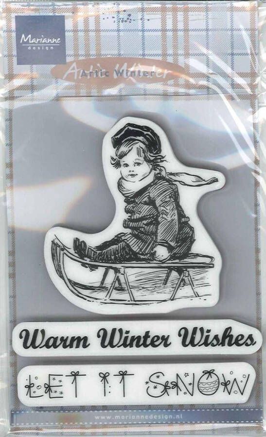 Marianne Design Cling Stamps Warm Winter Wishes