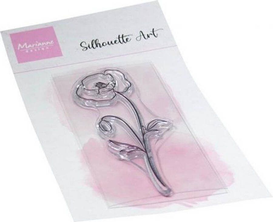 Marianne Design Marianne D Clear Stamps Silhouette Art Klaproos CS1160 30x86mm (02-24)