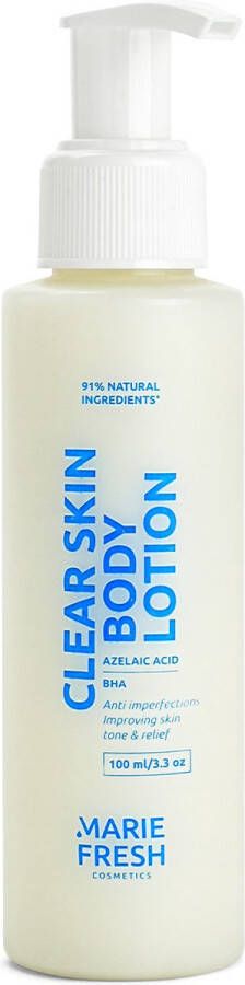 Marie Fresh Cosmetics Clear skin body lotion Bodylotion Hydraterend lotion Voor probleemgebieden van het lichaam Anti acne Skincare Natuurlijk 100 ml