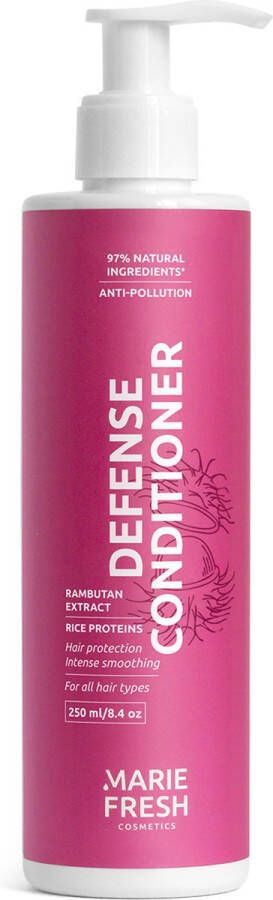 Marie Fresh Cosmetics Defense conditioner Natuurlijke conditioner Herstelt beschadigde delen van het haar Rambutanextract 250 ml