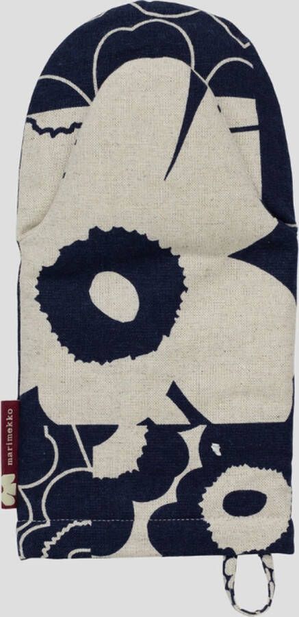 Marimekko Unikko Kollaasi Ovenwant Donkerblauw