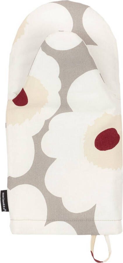 Marimekko Unikko Ovenwant Grijs met Rood accent