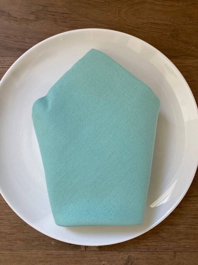 Marinette Servetten Set van zes 100% katoen Lagune 45 x 45 cm