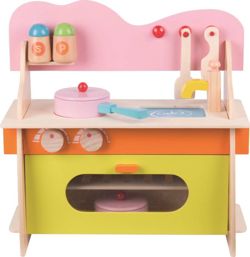 Marionette Wooden Toys Kinderkeuken uit Hout Speelgoed Keuken met Accessoires 10-delig