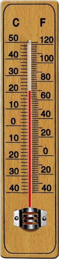 Markenartikel Houten Thermometer Kamerthermometer Binnen en Buiten Celsius & Fahrenheit