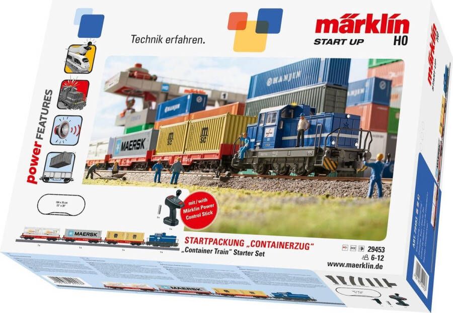 Marlin Marklin Treinset Containertrein H0 Junior 190 Cm 33-delig