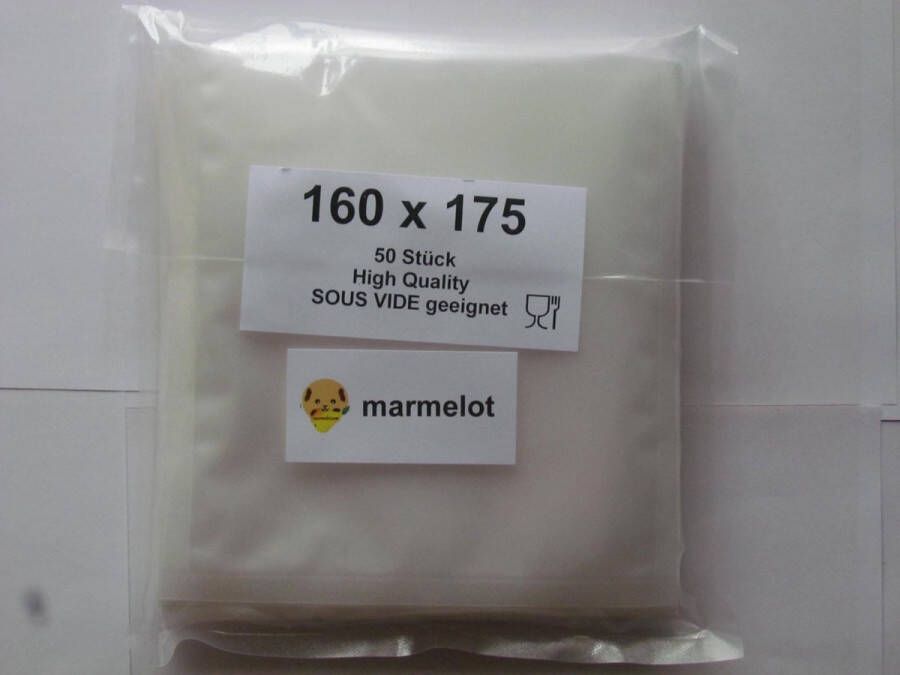 Marmelot Vacuumzakken 16x17 cm 50 stuk met Microstructuur voor alle Merken Vacuum Sealers