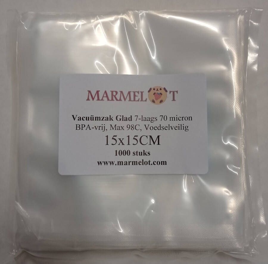 Marmelot Vacuumzakken Glad voor Vacuumkamersealer 15x15cm 1000stuks