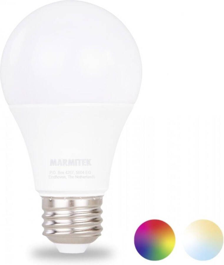 Marmitek Glow MO smart wifi lamp geen hub benodigd 16 miljoen kleuren E27 LED RGB slimme verlichting Smart me