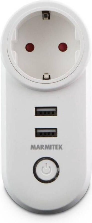 Marmitek Slimme Stekker Power SI Wifi Stekker Wifi Stopcontact Wifi Schakelaar Smart Home 2 x USB Energiemeter Nederlands type (rand-aarde)