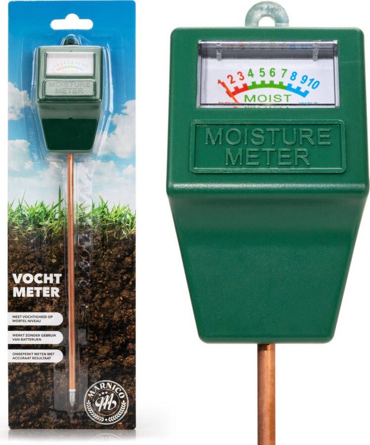 Marnico Vochtmeter voor planten Vochtigheidsmeter Watermeter Binnen en Buiten Hygrometer Grond vochtmeter