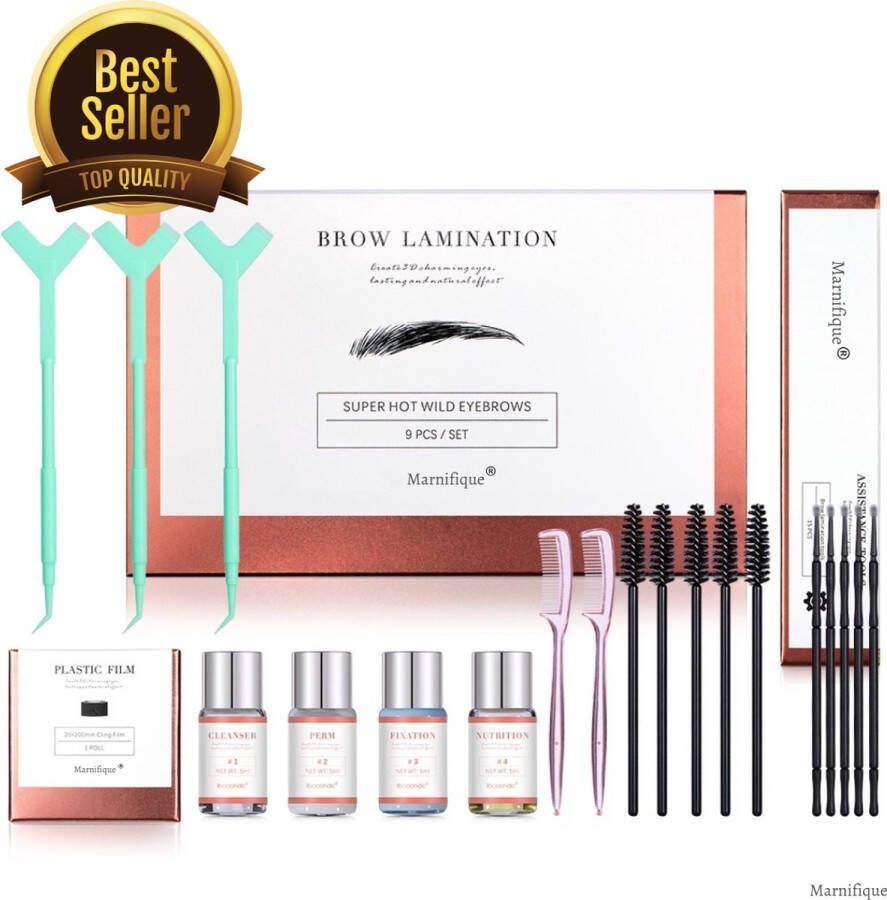 Marnifique Professional Brow lamination kit Starterkit Eyebrow lamination Wenkbrauwgel Wenkbrauw borstel Wenkbrauw lift Brow soap Brow Bar Slechts €27 95!