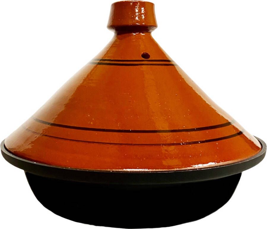 Marocstore.nl Tajine Ø 30 cm Aardewerk en gegoten aluminium