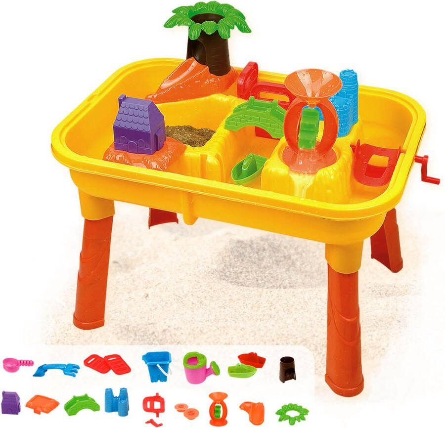 MAROGEAR Watertafel en Zandtafel met veel accessoires Eenvoudig te monteren buienspeelgoed Water speelgoed voor kinderen Speeltafel voor urenlang speelplezier