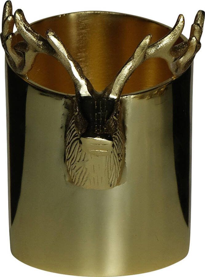 Mars & More wijnkoeler hert half champagne goud small