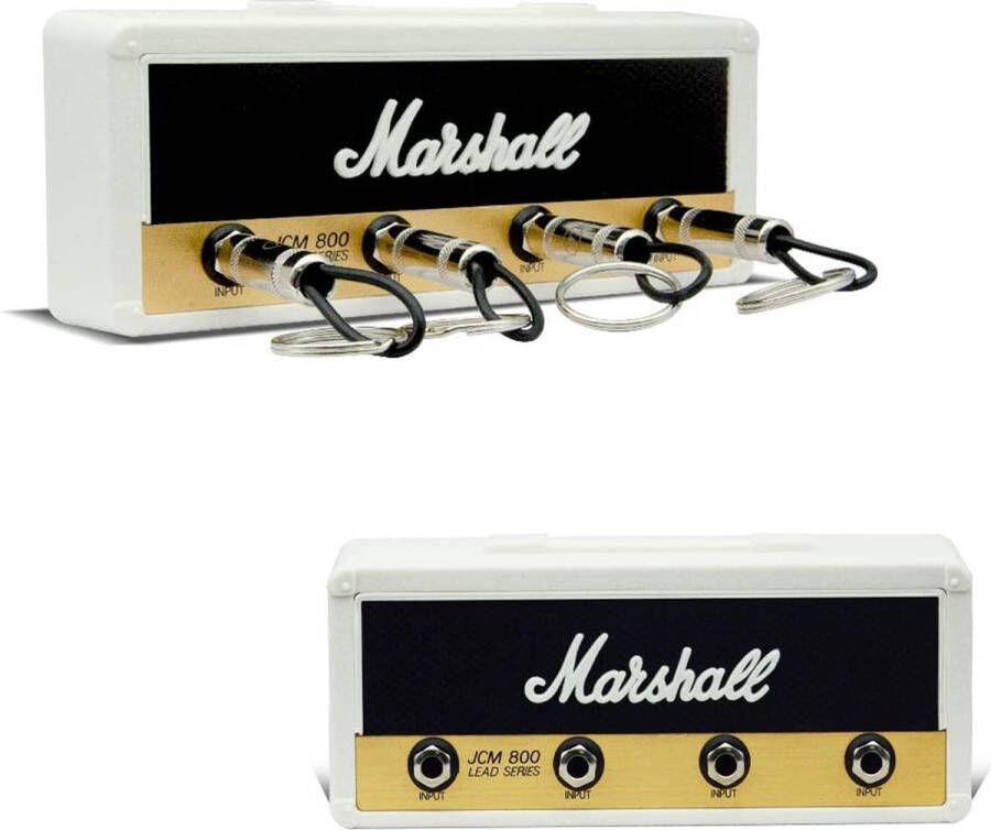 Marshall Key Holder Wit Sleutelhouder voor gitaarsleutelhangers Sleutelhouder Jack Rack 2.0 JCM800 Wandmontage