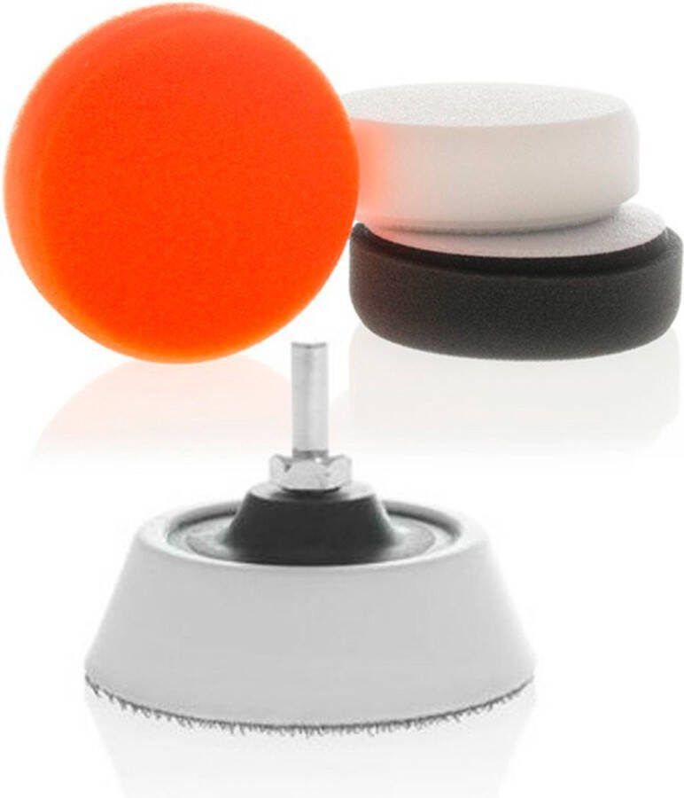 Martin Cox Set met 70 mm hoge steunschijf voor boormachine (75-95 mm pads) inclusief drie pads van 85 mm