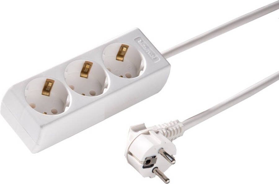Martin Kaiser 3-Weg Stekkerdoos 45 Graden 3m Kabel Arctic White 1045ZL3-15W KWS E3FH7